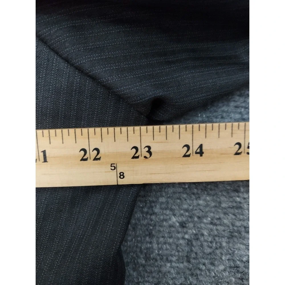 Brooks Brothers Blazer Jacket Mens 44 R Charcoal Pinstripe Saxxon Madison Wool